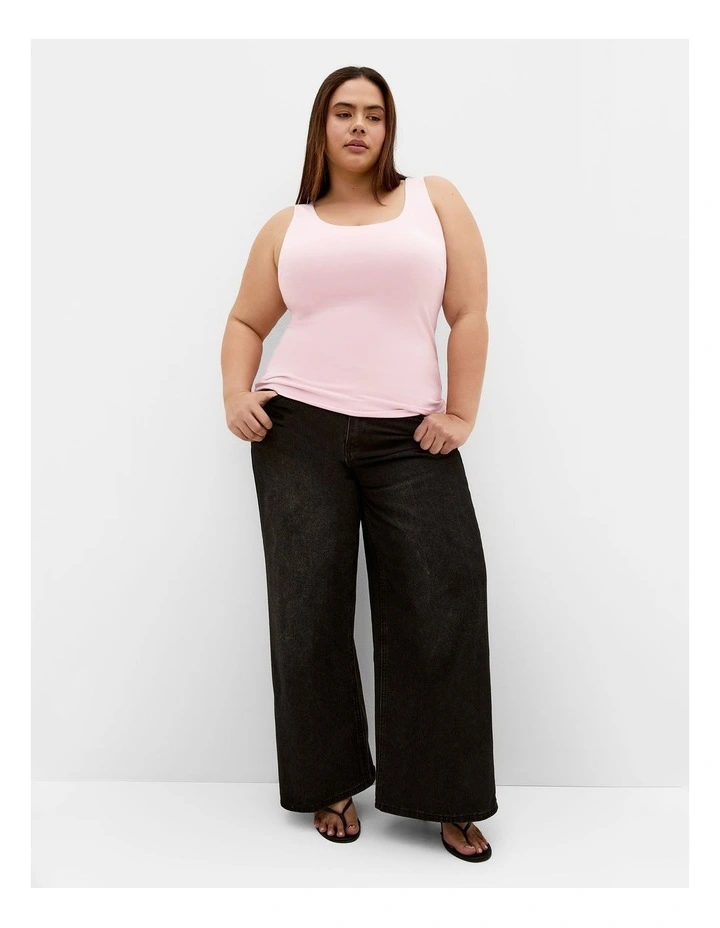 Plus Size Amelia Scoop Neck Tank in Pink image 1