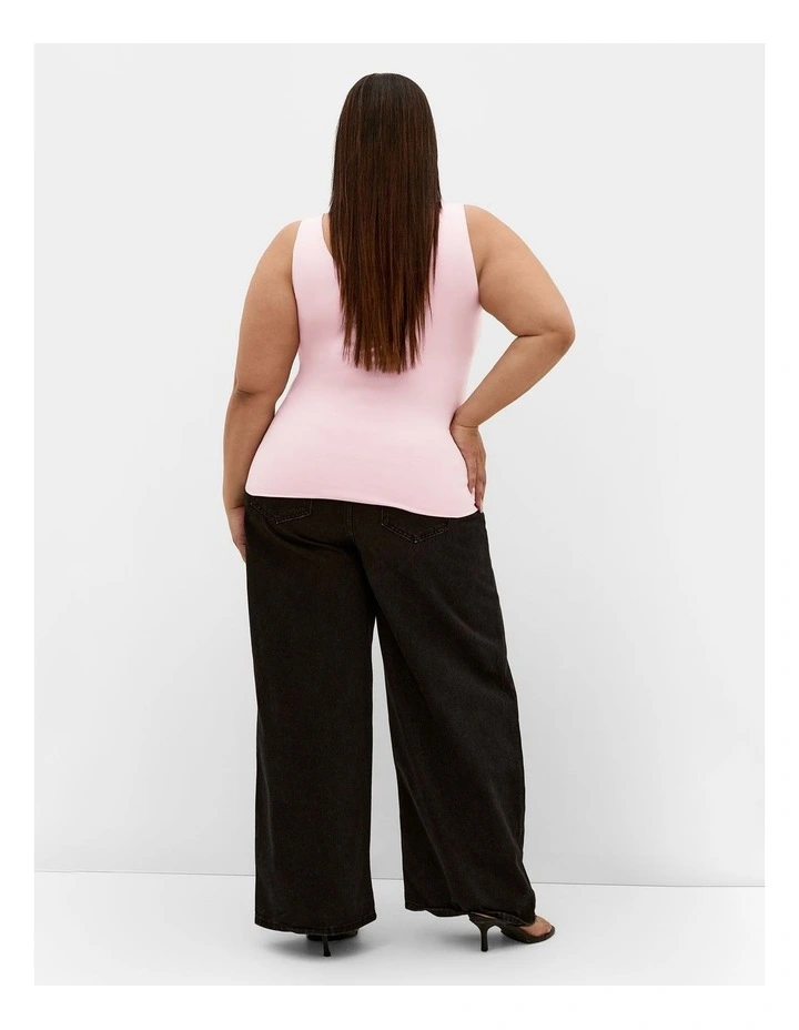 Plus Size Amelia Scoop Neck Tank in Pink image 2