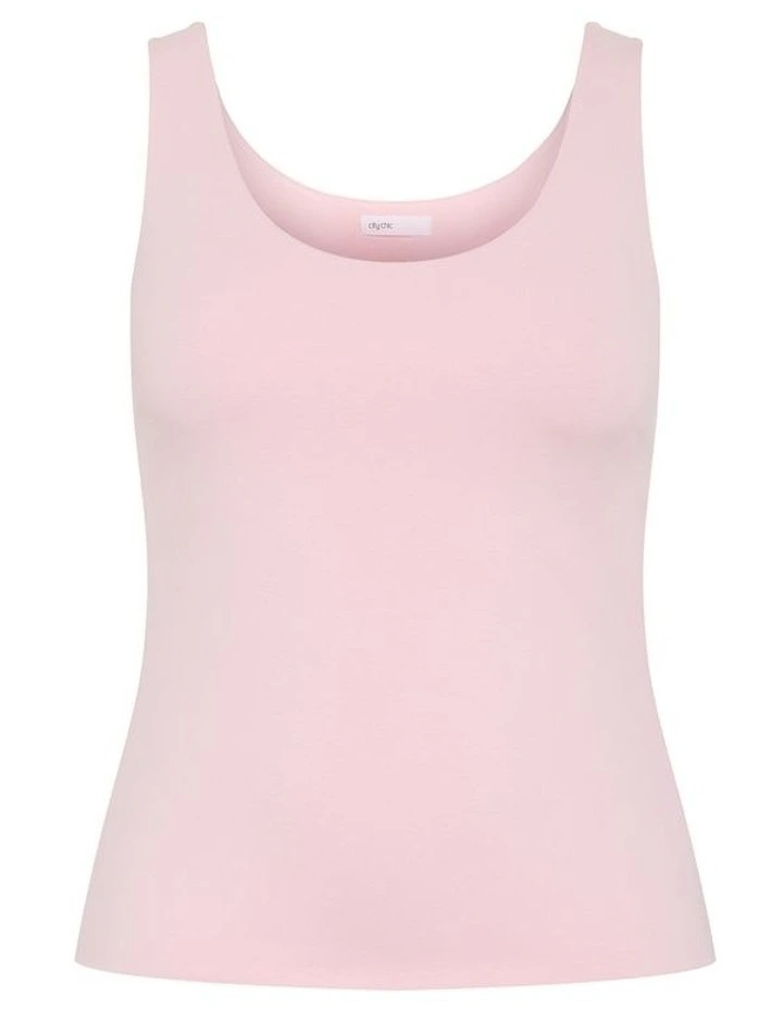 Plus Size Amelia Scoop Neck Tank in Pink image 3