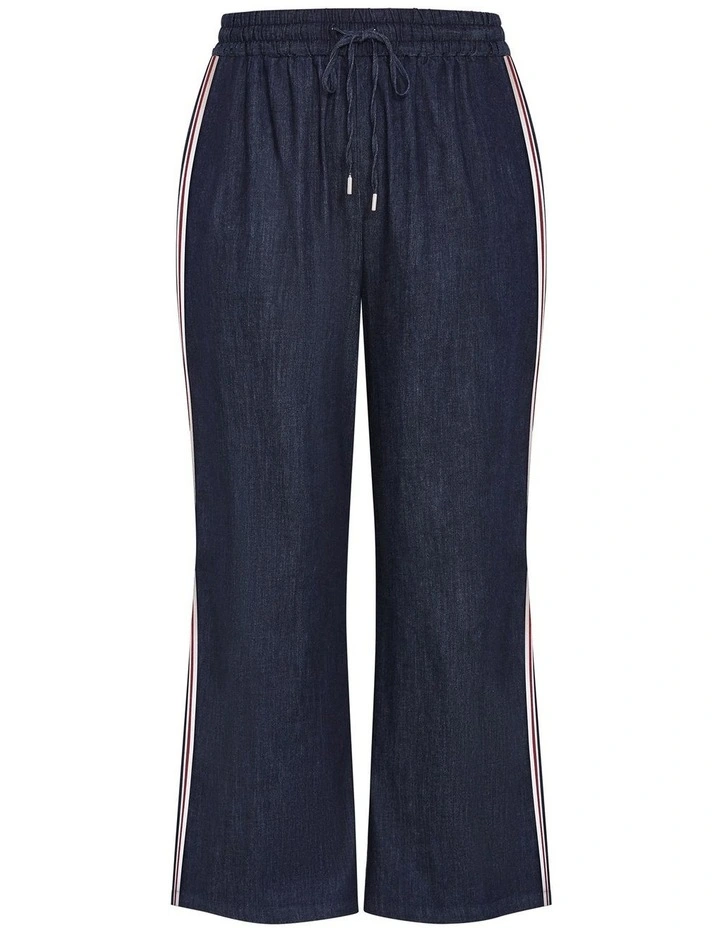 Plus Size Alissa Side Stripe Denim Pant in Dark Wash image 3