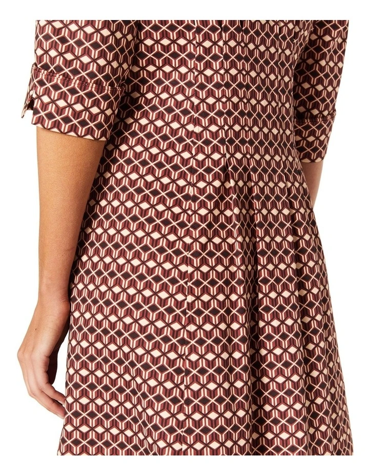 Sian Mid-Length Dress in Brown image 7