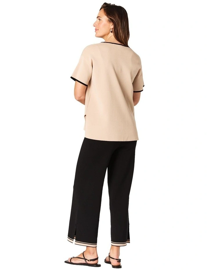 High-Rise Regular Fit Pant in Black image 2