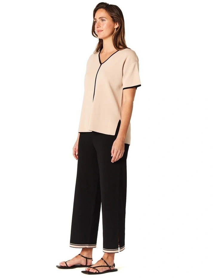 High-Rise Regular Fit Pant in Black image 3