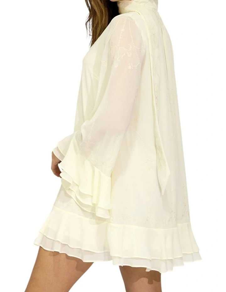 Dream About Me Tie Neck Dress in Lemon image 3