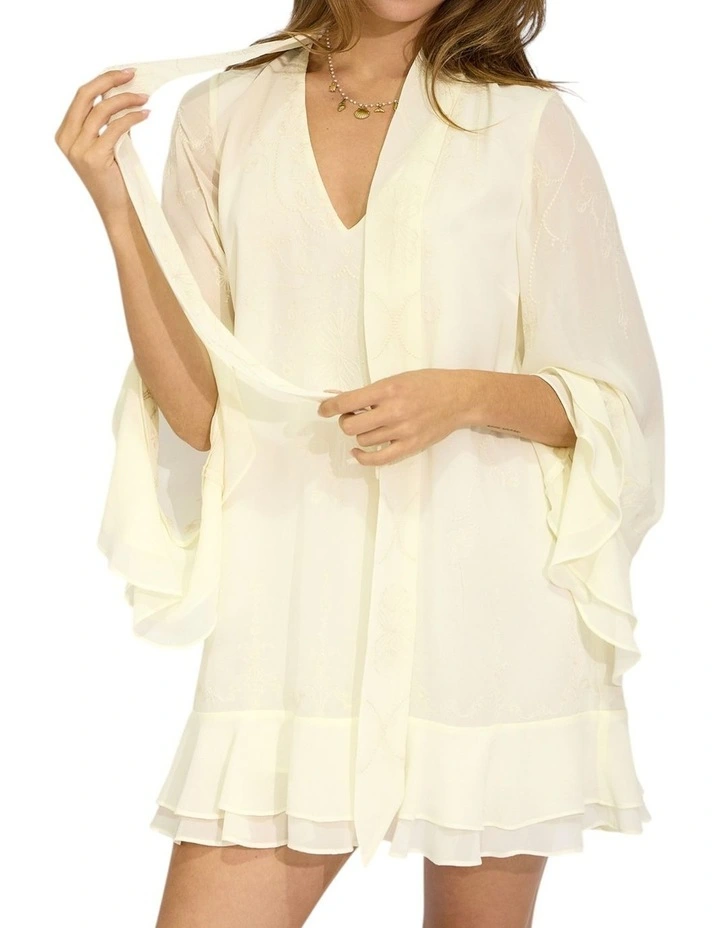 Dream About Me Tie Neck Dress in Lemon image 4