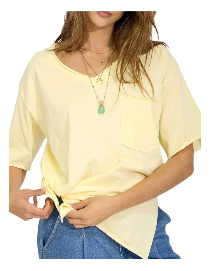 Brave Soul Oversized T-Shirt in Lemon image 6