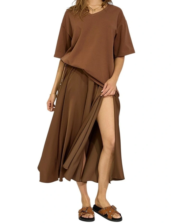 Move with Me Maxi Skirt in Chocolate image 4