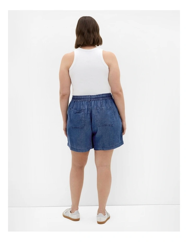 Plus Size Lani Denim Short in Dark Wash image 2