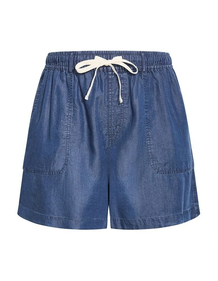 Plus Size Lani Denim Short in Dark Wash image 3