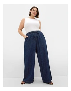 Plus Size Tiana Cotton Denim Pant in Dark Wash