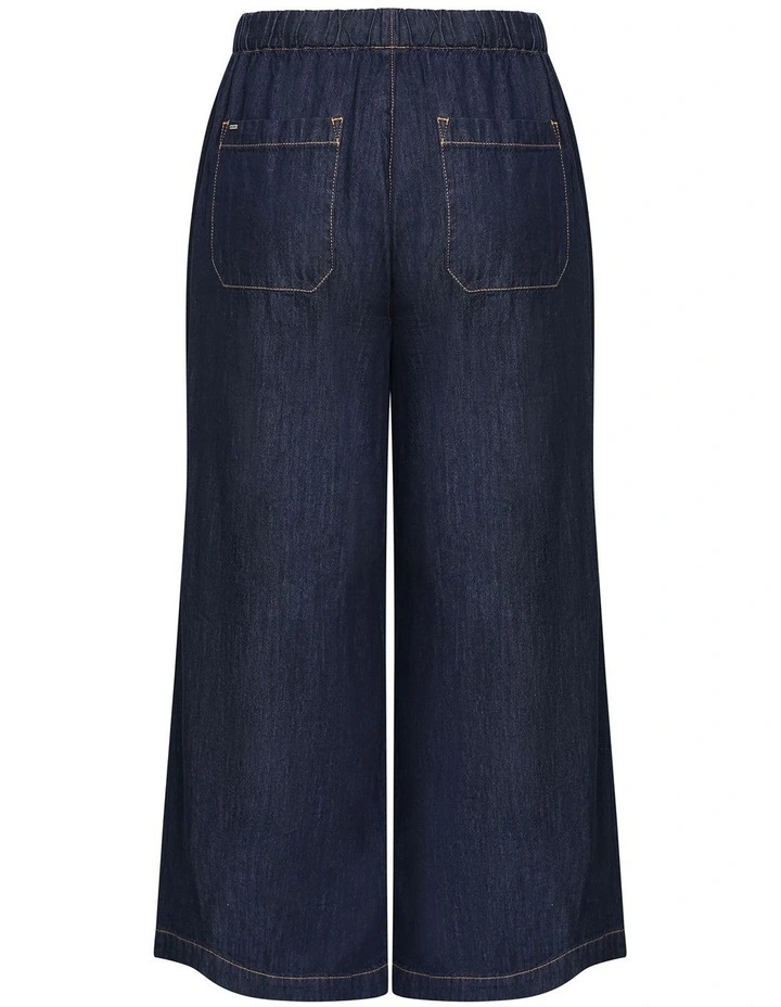 Plus Size Tiana Cotton Denim Pant in Dark Wash image 4