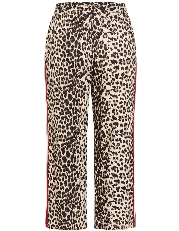 Plus Size Leopard Tape Stripe Pant in Neutral image 4