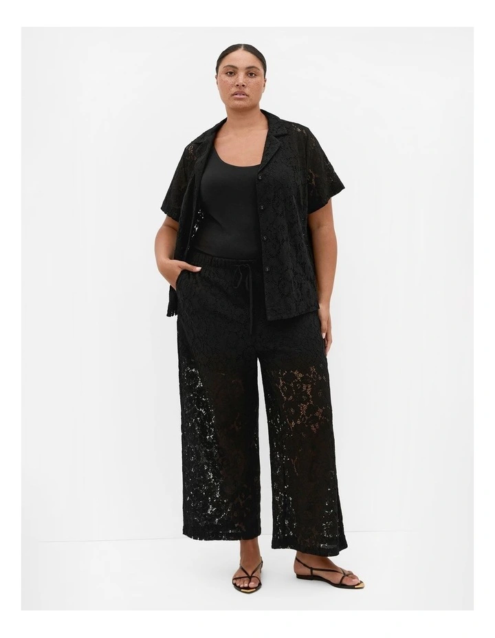 Plus Size Lani Lace Pant in Black image 1