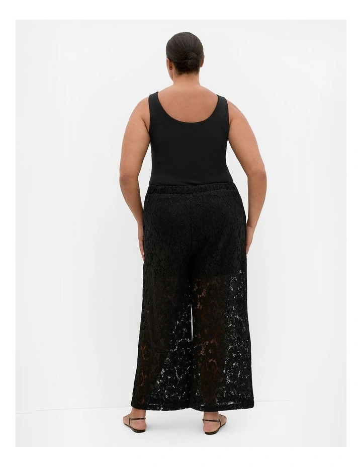 Plus Size Lani Lace Pant in Black image 2