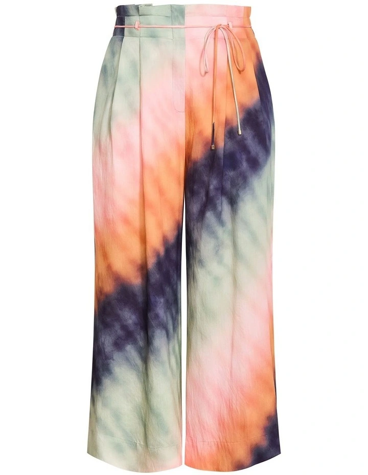 Plus Size Sunset Ombre Print Wide Leg Pant inPpeach image 3
