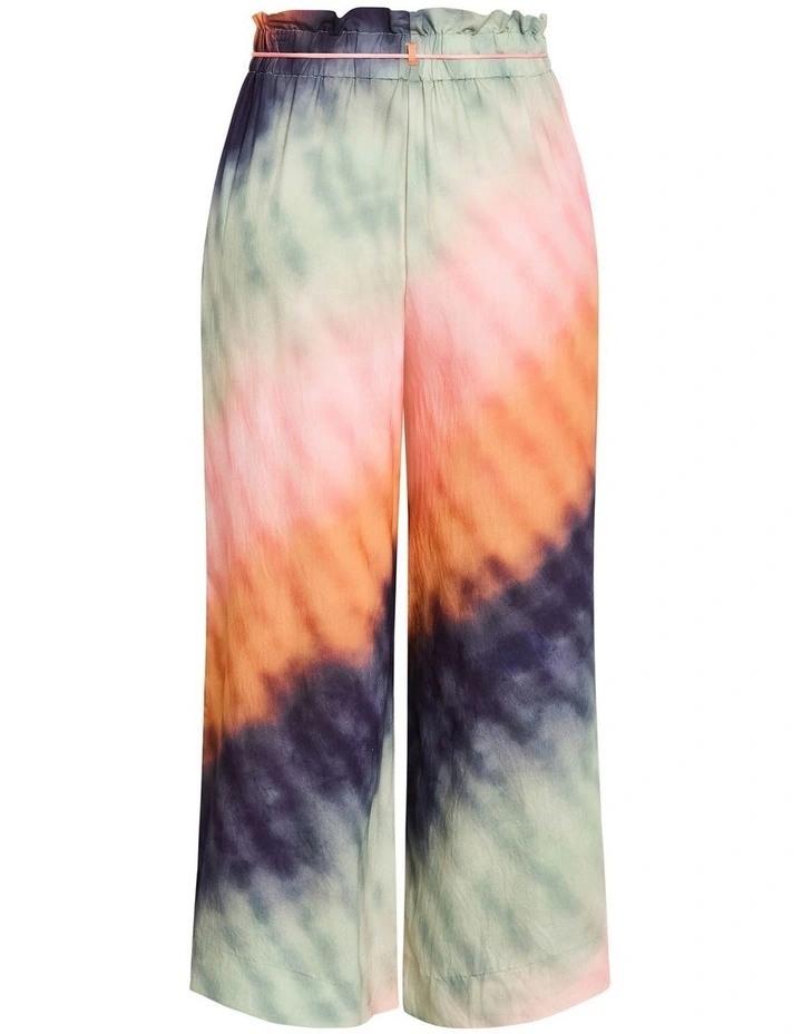 Plus Size Sunset Ombre Print Wide Leg Pant inPpeach image 4