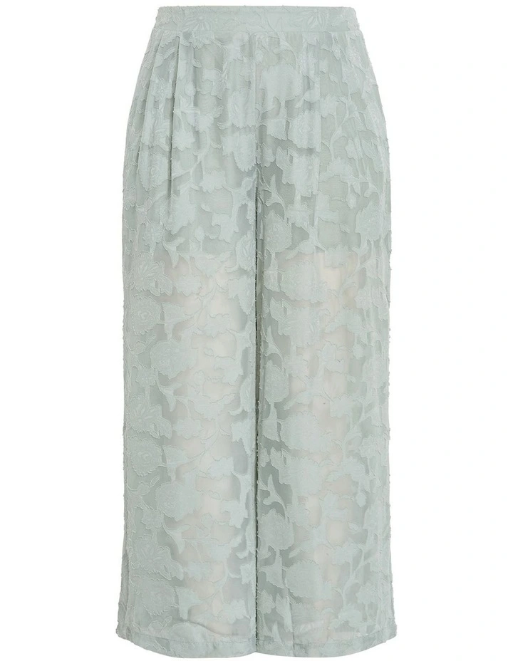 Plus Size Daniela Jacquard Wide Leg Pant in Sage image 3