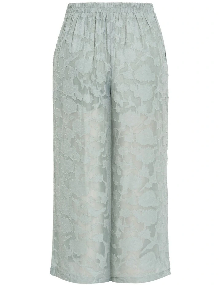 Plus Size Daniela Jacquard Wide Leg Pant in Sage image 4