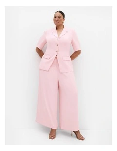 Plus Size Abbie Gold Hardware Wide Leg Pant in Heavenly Pink