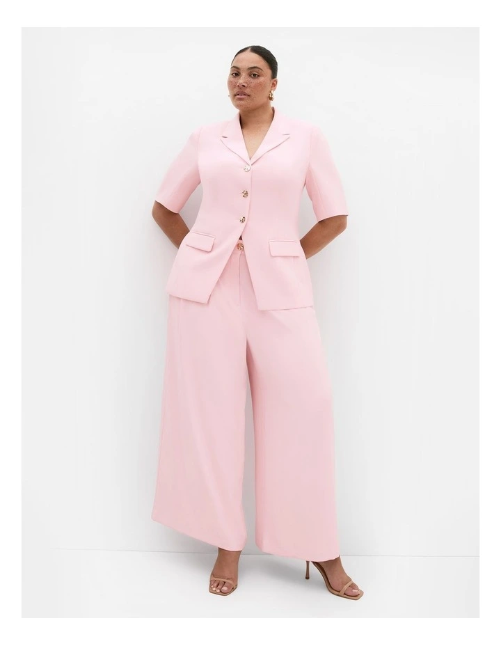 Plus Size Abbie Gold Hardware Wide Leg Pant in Heavenly Pink image 1