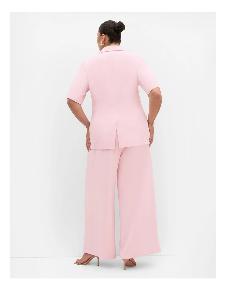 Plus Size Abbie Gold Hardware Wide Leg Pant in Heavenly Pink image 2