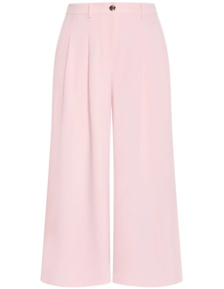 Plus Size Abbie Gold Hardware Wide Leg Pant in Heavenly Pink image 3