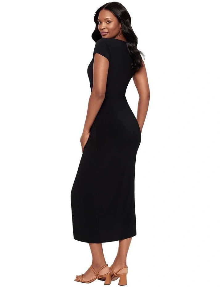 Loki Cinched Wrap Waist Midi Shaping Dress image 4