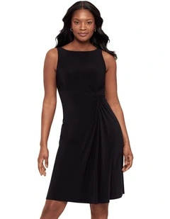 Remi Fit and Flair Gathered Waist Shaping Dress