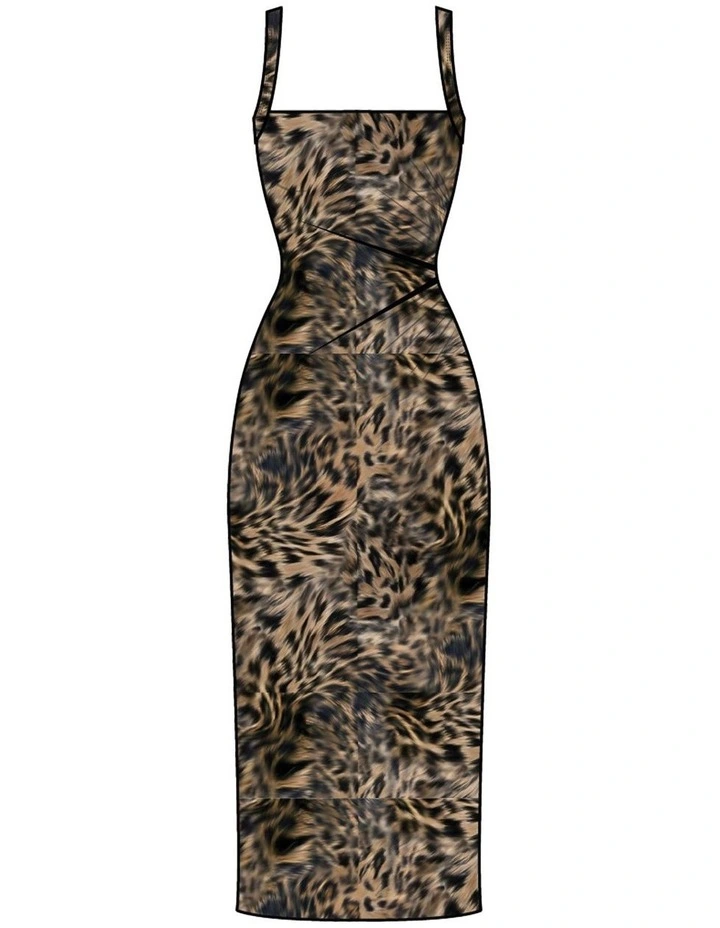 Bastet Diva Bodycon Sleeveless Midi Shaping Dress image 4