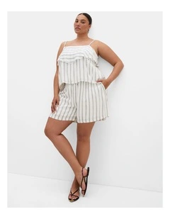 Plus Size Emery Stripe Cami in White