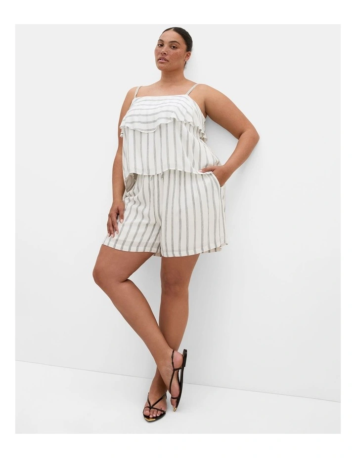 Plus Size Emery Stripe Cami in White image 1