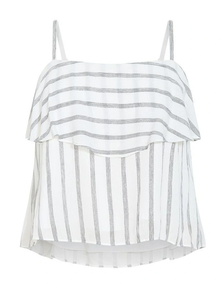Plus Size Emery Stripe Cami in White image 3