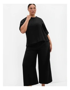 Plus Size Alexi Relaxed Top in Black
