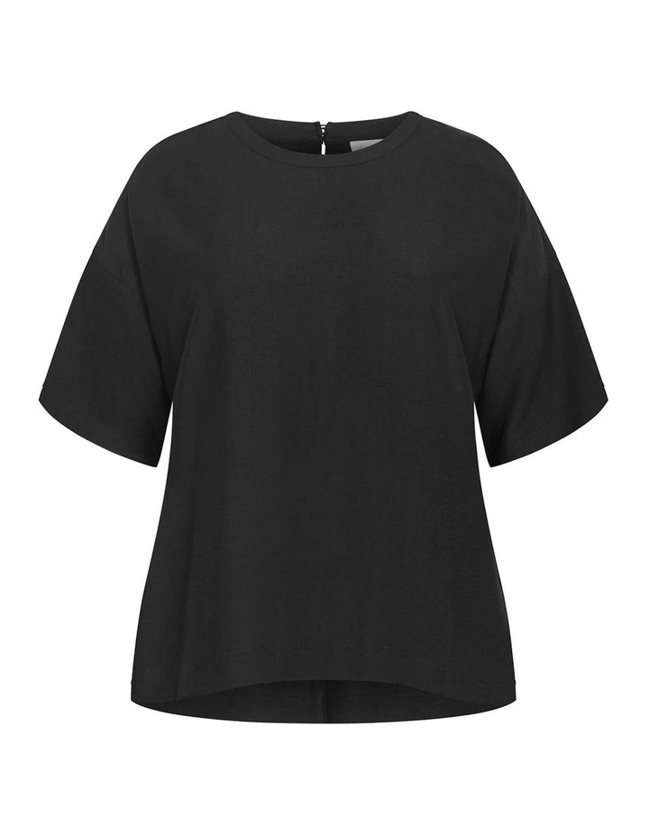 Plus Size Alexi Relaxed Top in Black image 3