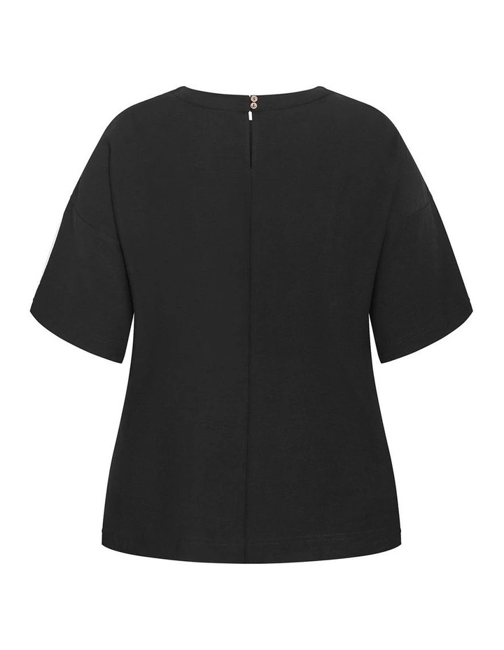 Plus Size Alexi Relaxed Top in Black image 4