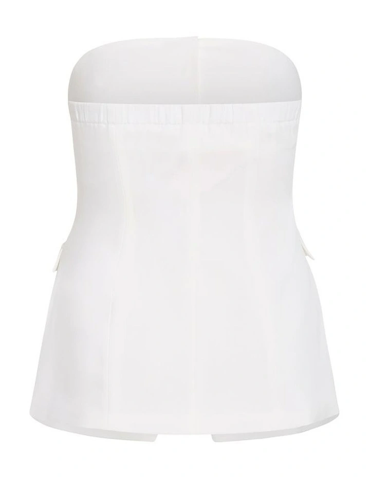 Plus Size Abbie Strapless Bustier in Ivory image 4
