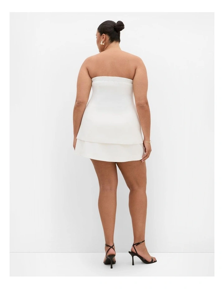 Plus Size Abbie Mini Skort in Ivory image 2