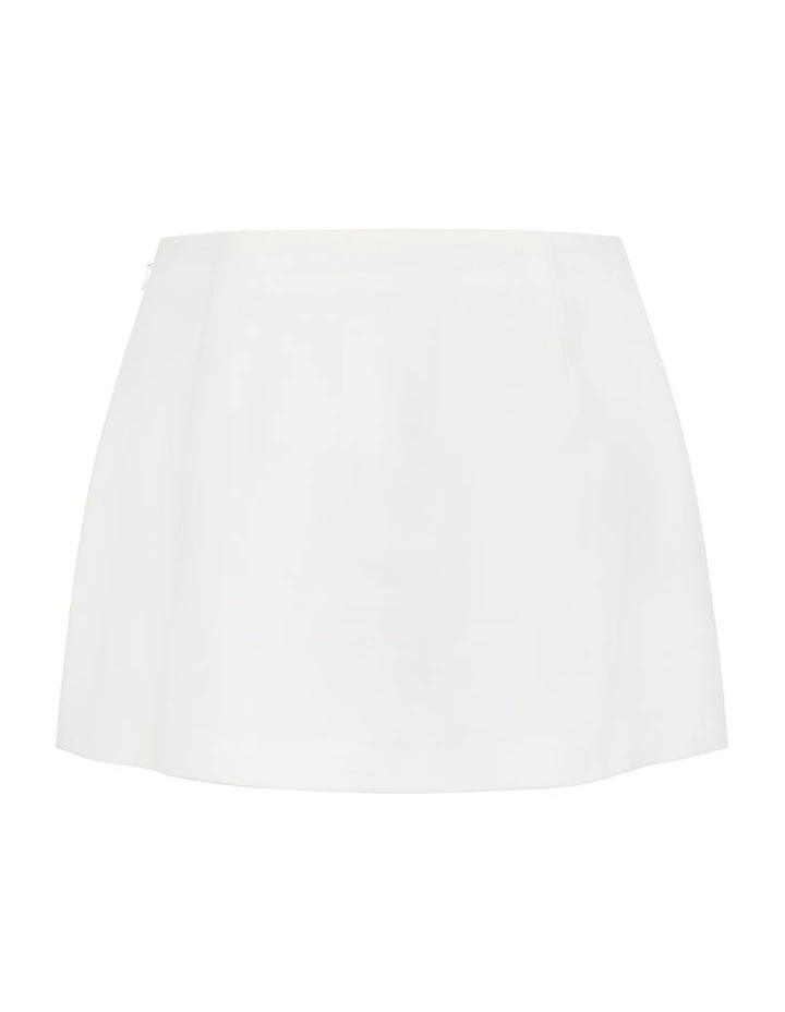 Plus Size Abbie Mini Skort in Ivory image 3