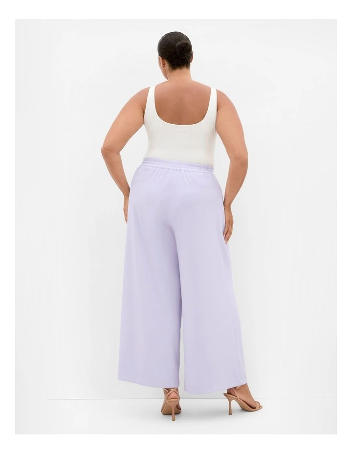 Plus Size Abbie Fully Lined Wide Leg Pant in Lilac image 2