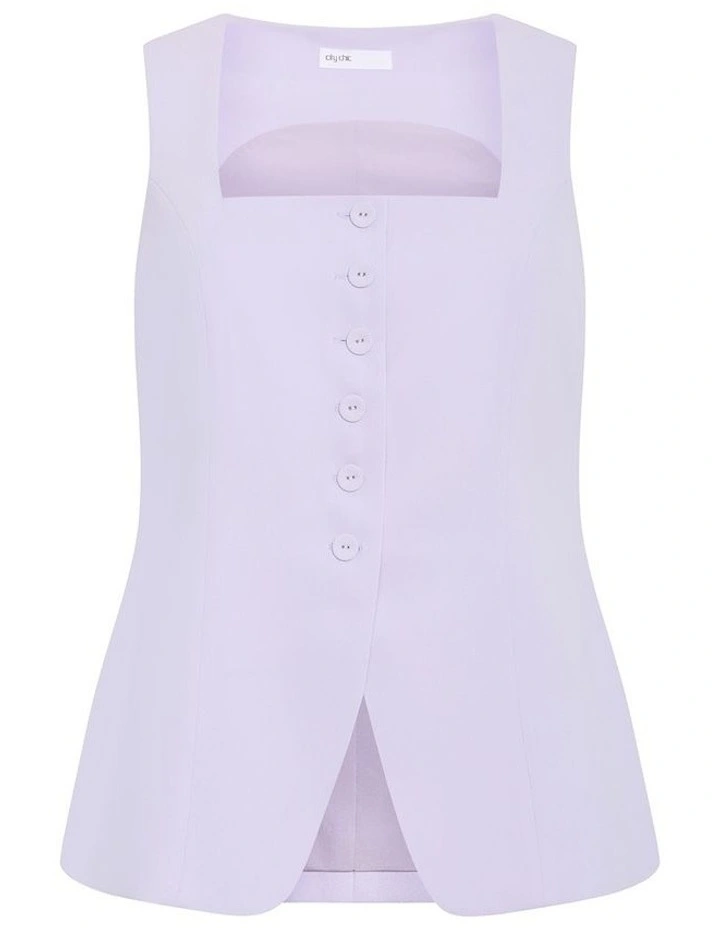Plus Size Abbie Vest in Lilac image 3