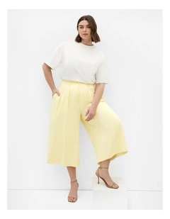 Plus Size Abbie Crop Pant in Lemon Sorbet