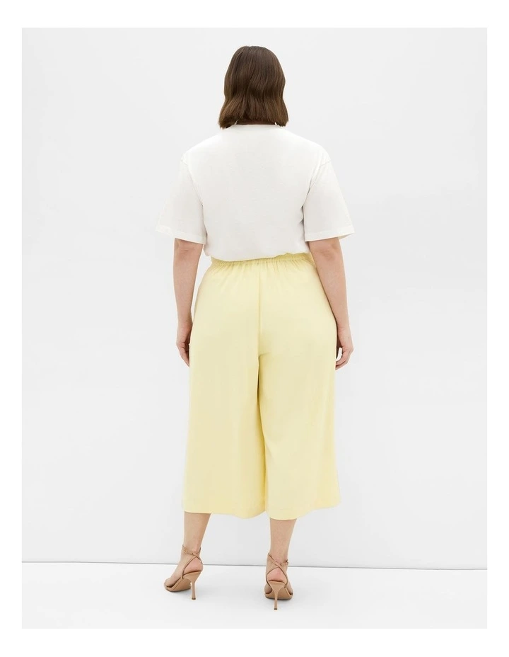 Plus Size Abbie Crop Pant in Lemon Sorbet image 2