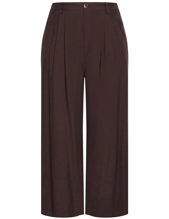 Plus Size Evani Wide Leg Pant in Chocolate image 3