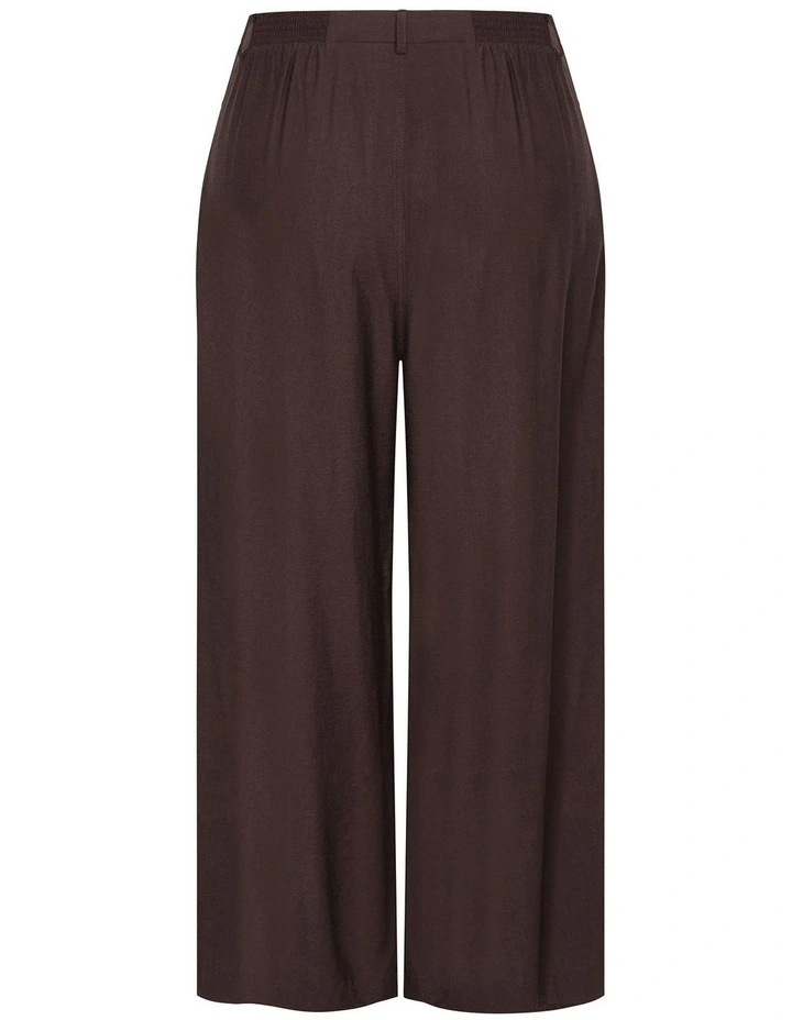 Plus Size Evani Wide Leg Pant in Chocolate image 4