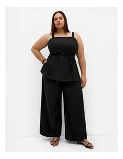 Plus Size Alexi Wide Leg Pant in Black