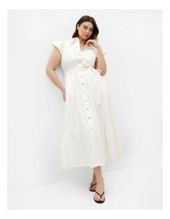 Plus Size Kelise Cotton Maxi Dress in Ivory