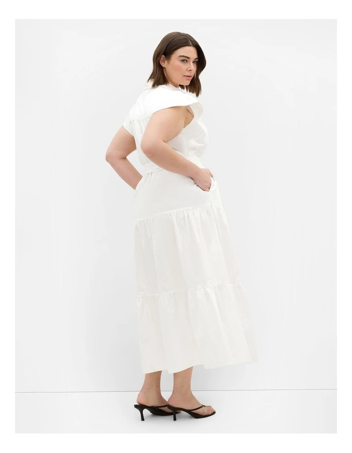 Plus Size Kelise Cotton Maxi Dress in Ivory image 2