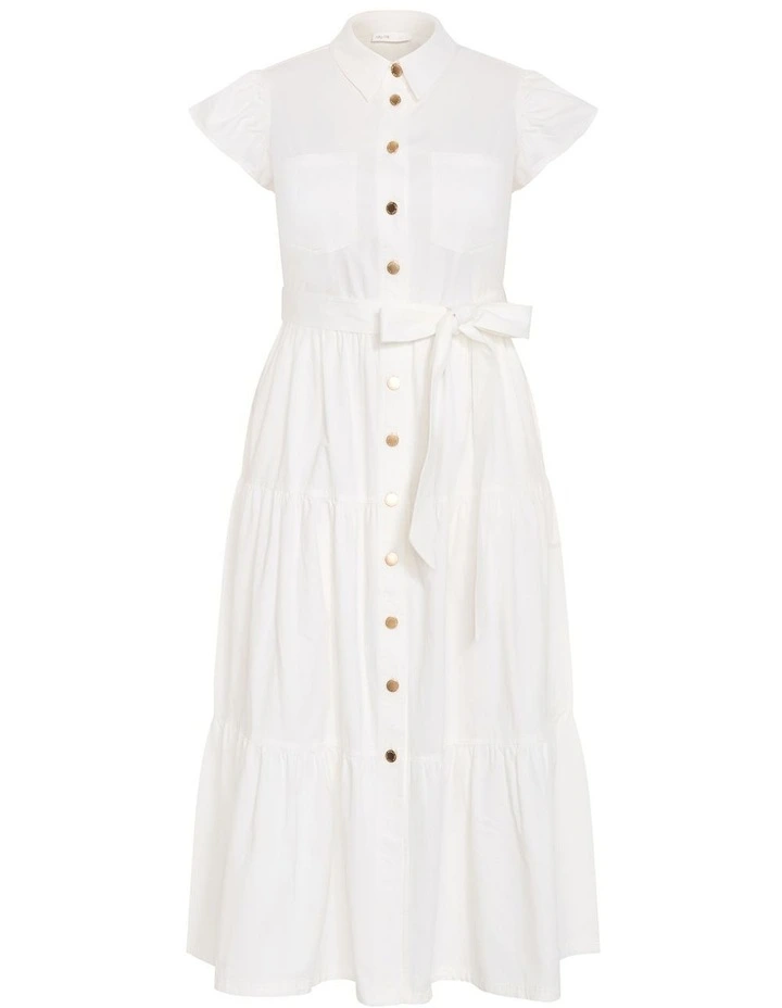 Plus Size Kelise Cotton Maxi Dress in Ivory image 3