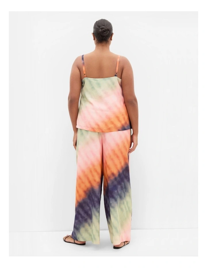 Plus Size Sunset Ombre Print Cami in Peach image 2