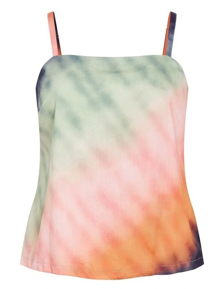 Plus Size Sunset Ombre Print Cami in Peach image 3